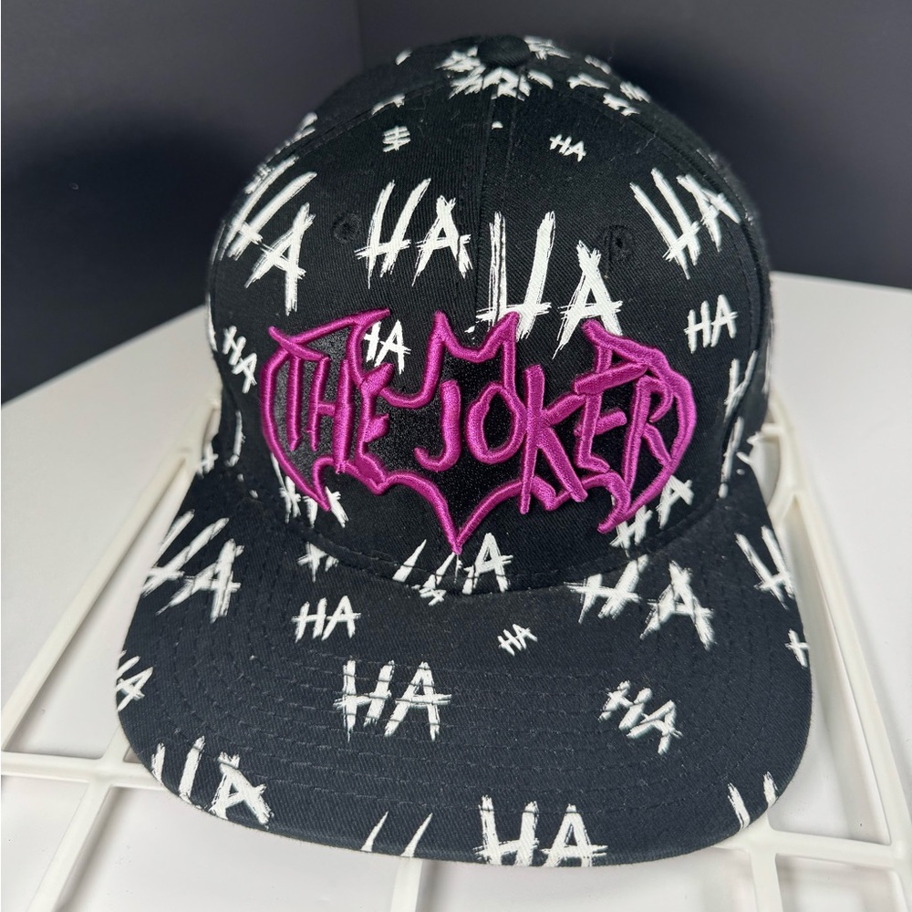 Joker Themed Black and Purple Cap DC Batman Superhero hat